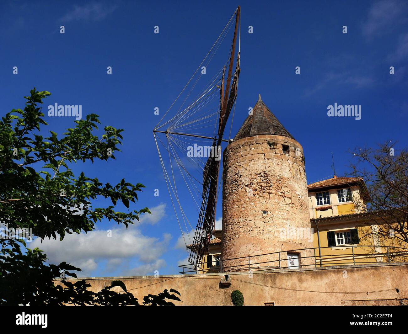windmill of Palma de Mallorca Stock Photo