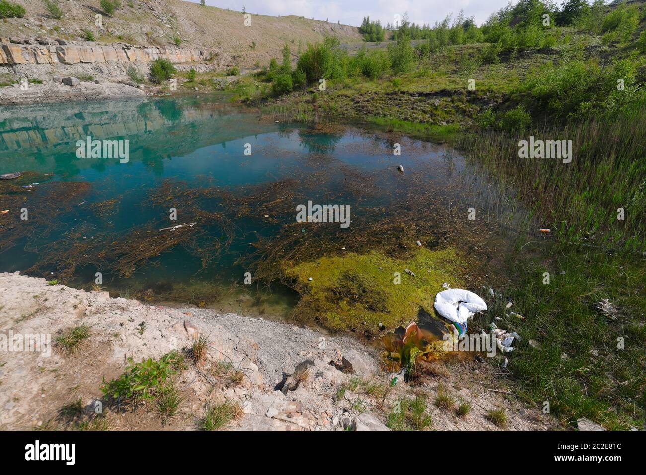 The Blue Lagoon in a derelect quarry, which is on the former site of