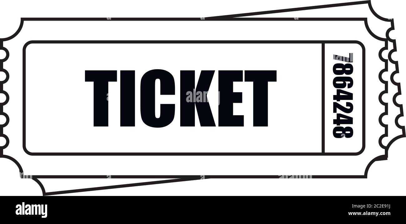 Black and white two cinema tickets icon. For your site to buy or book ...