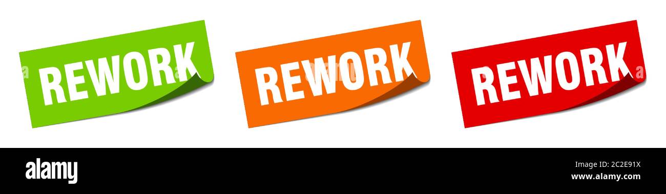 rework sticker. rework square isolated sign. rework label Stock Vector ...