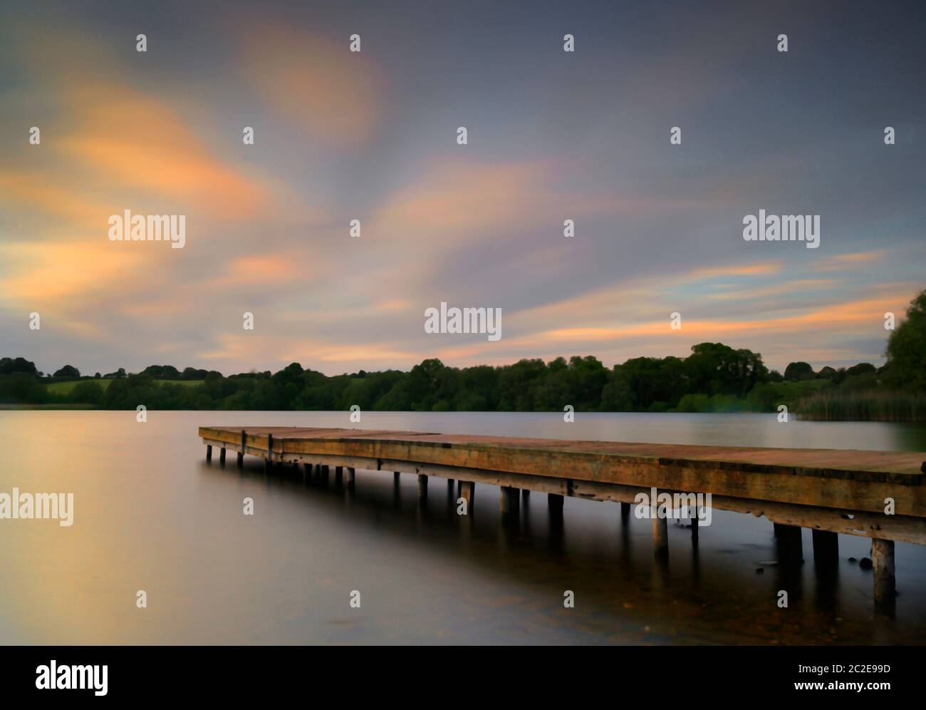 The beautiful pickmere lake Stock Photo