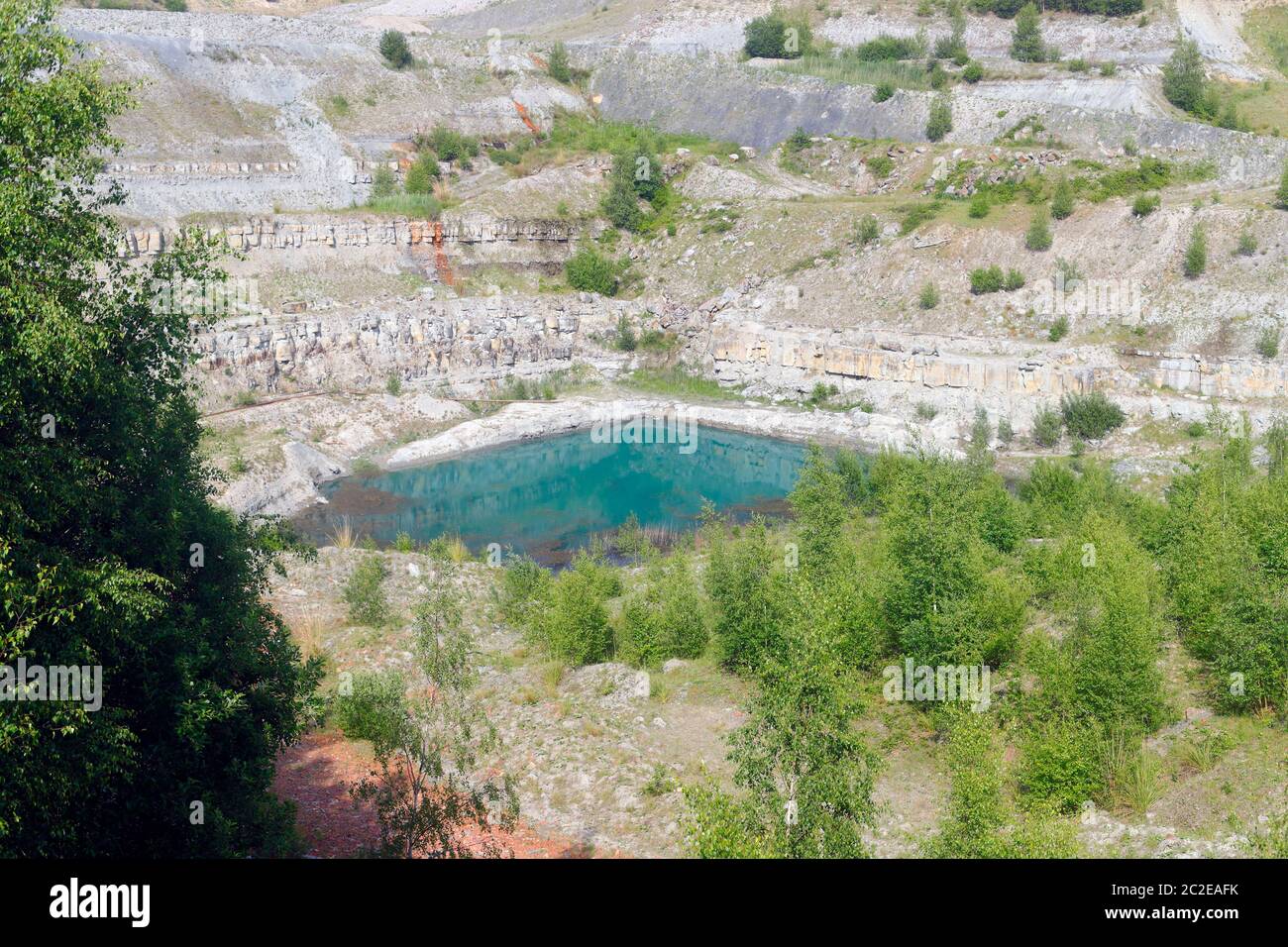 The Blue Lagoon in a derelect quarry, which is on the former site of