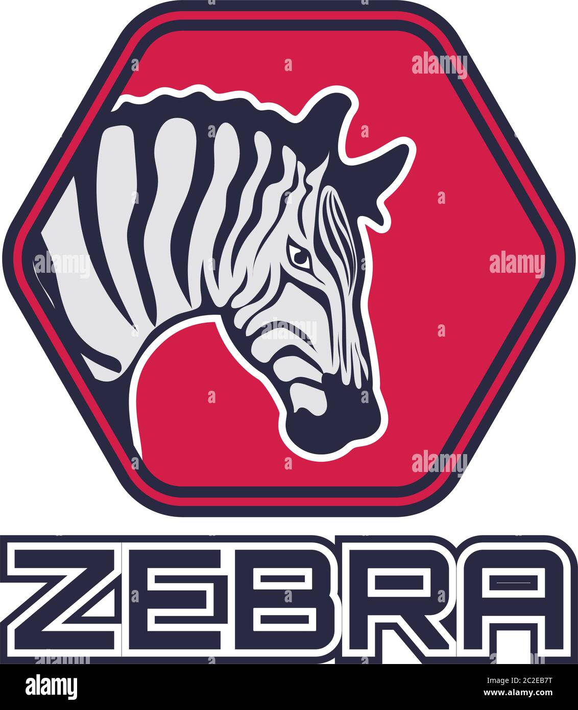 zebra logo for your business, vector illustration Stock Vector Image