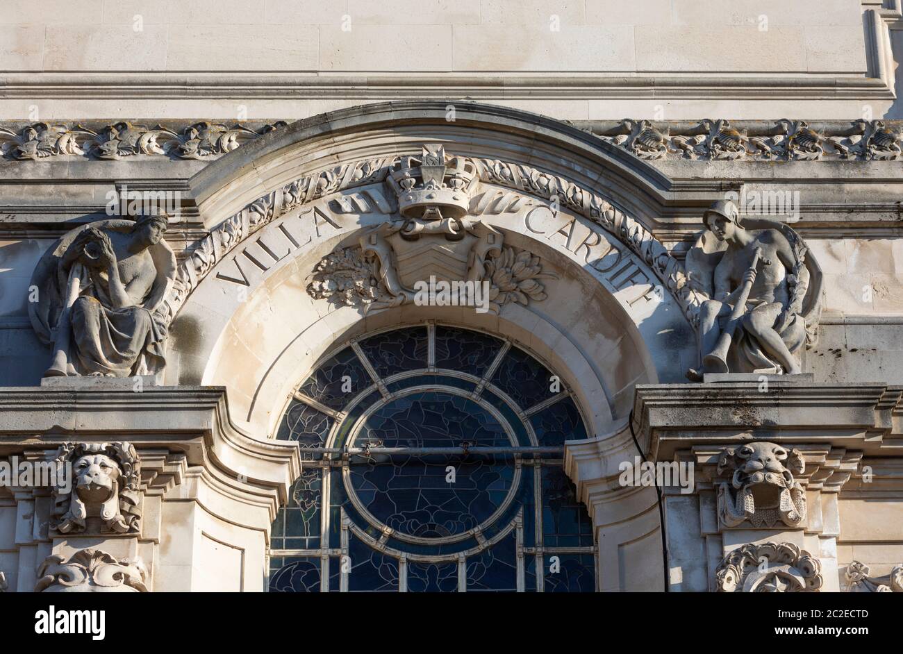 Decorative stone work around the 1st floor front window of the City