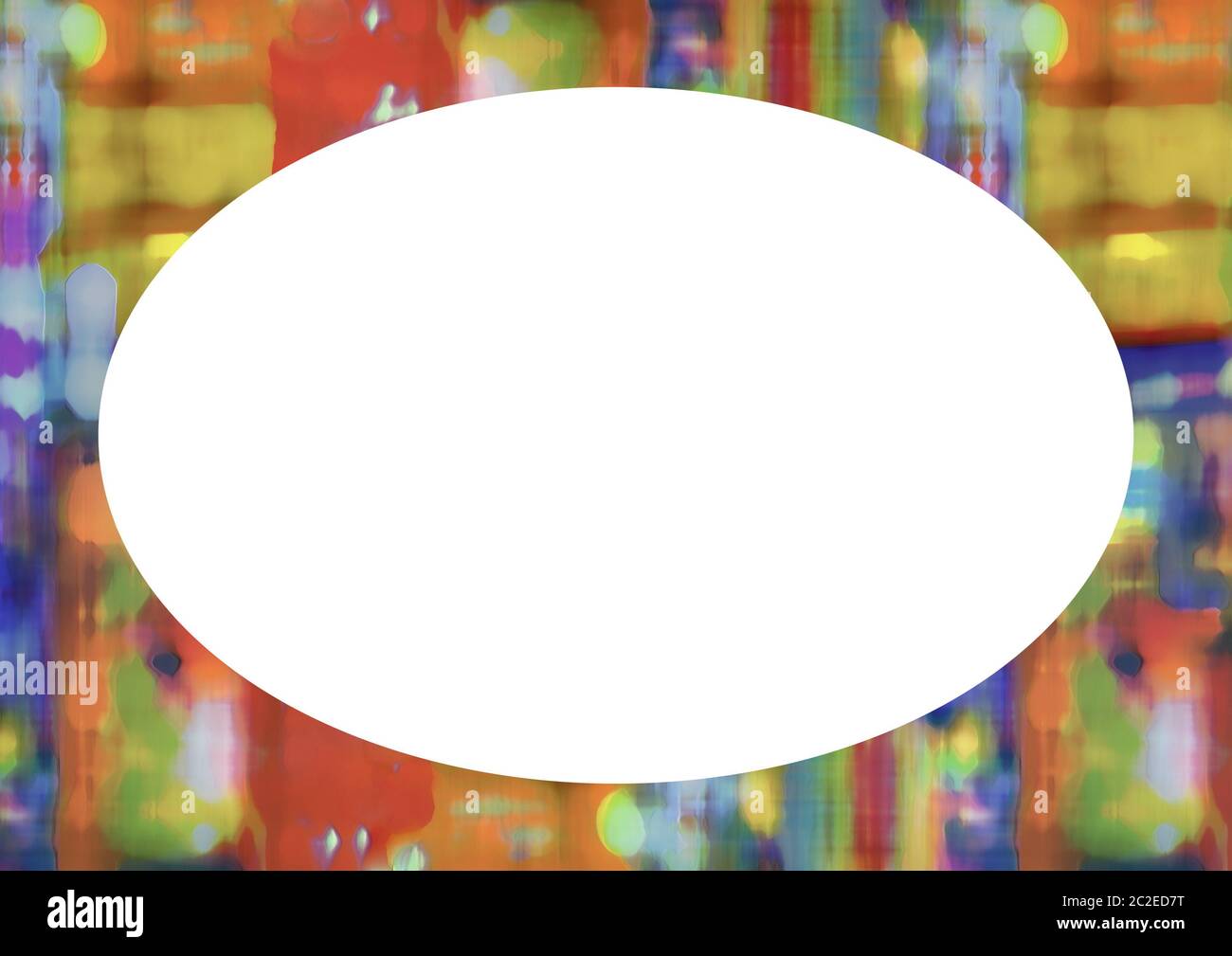 Circle Frame Background with Decorated Borders Stock Photo