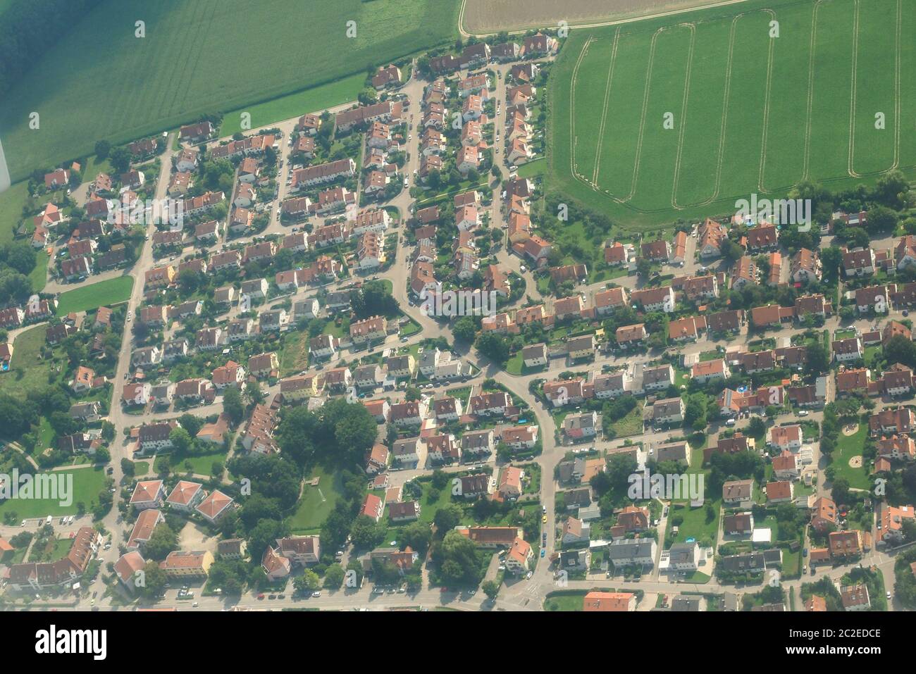 aerial view of Germany seen from plane Stock Photo - Alamy