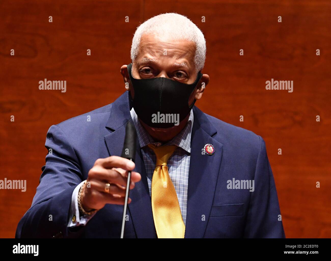 Washington, United States. 17th June, 2020. Democratic Representative from Georgia Henry Johnson adjusts a microphone at a House Judiciary Committee markup of H.R. 7120, the 'Justice in Policing Act of 2020,' on Capitol Hill in Washington, DC on Wednesday, June 17, 2020. The bill reforms policing in the United States and it includes provisions to stop police misconduct and the use of excessive force. Photo by Kevin Dietsch/UPI Credit: UPI/Alamy Live News Stock Photo