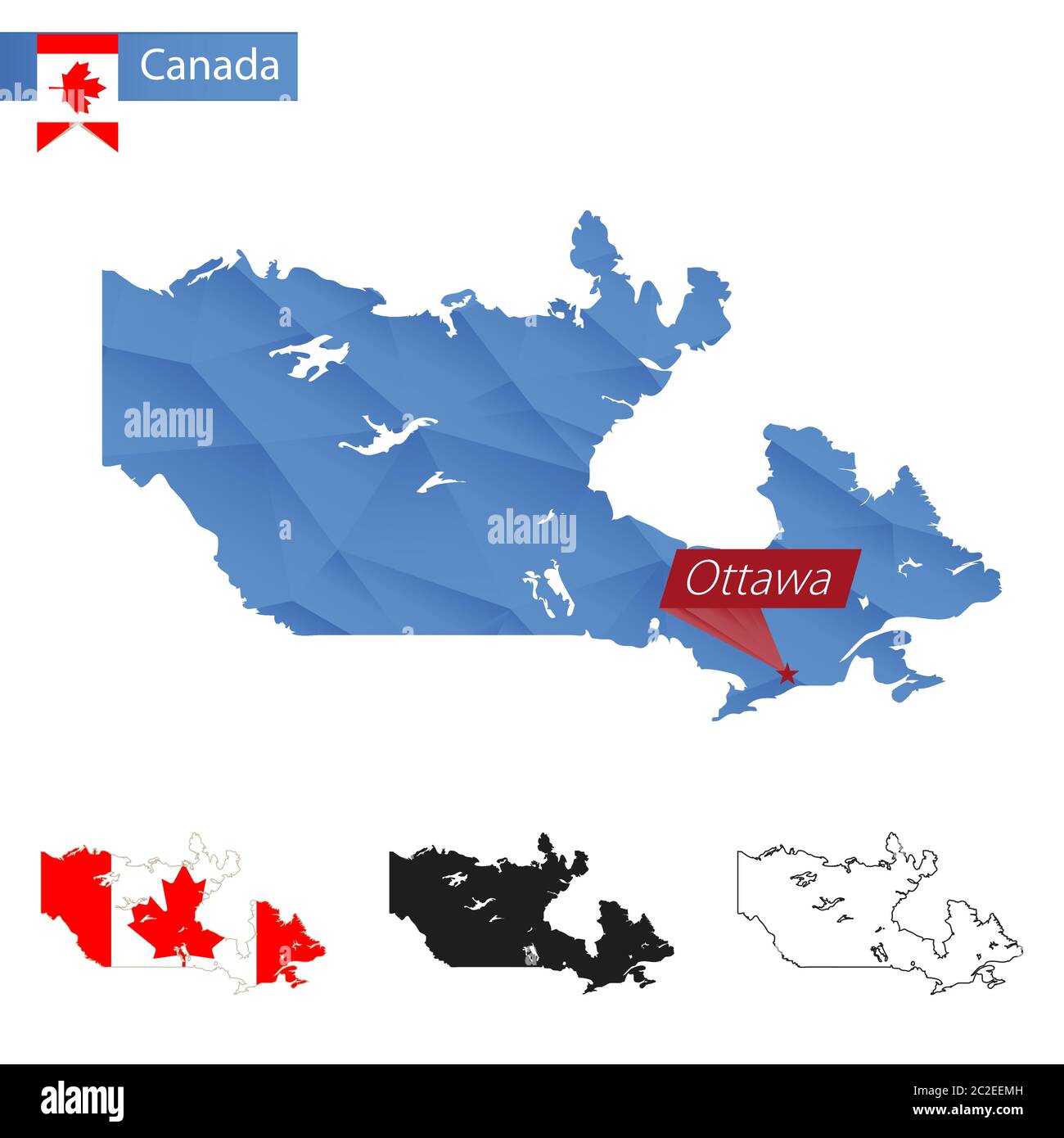  Womens Canada Capital Coordinates - Ottawa V-Neck T