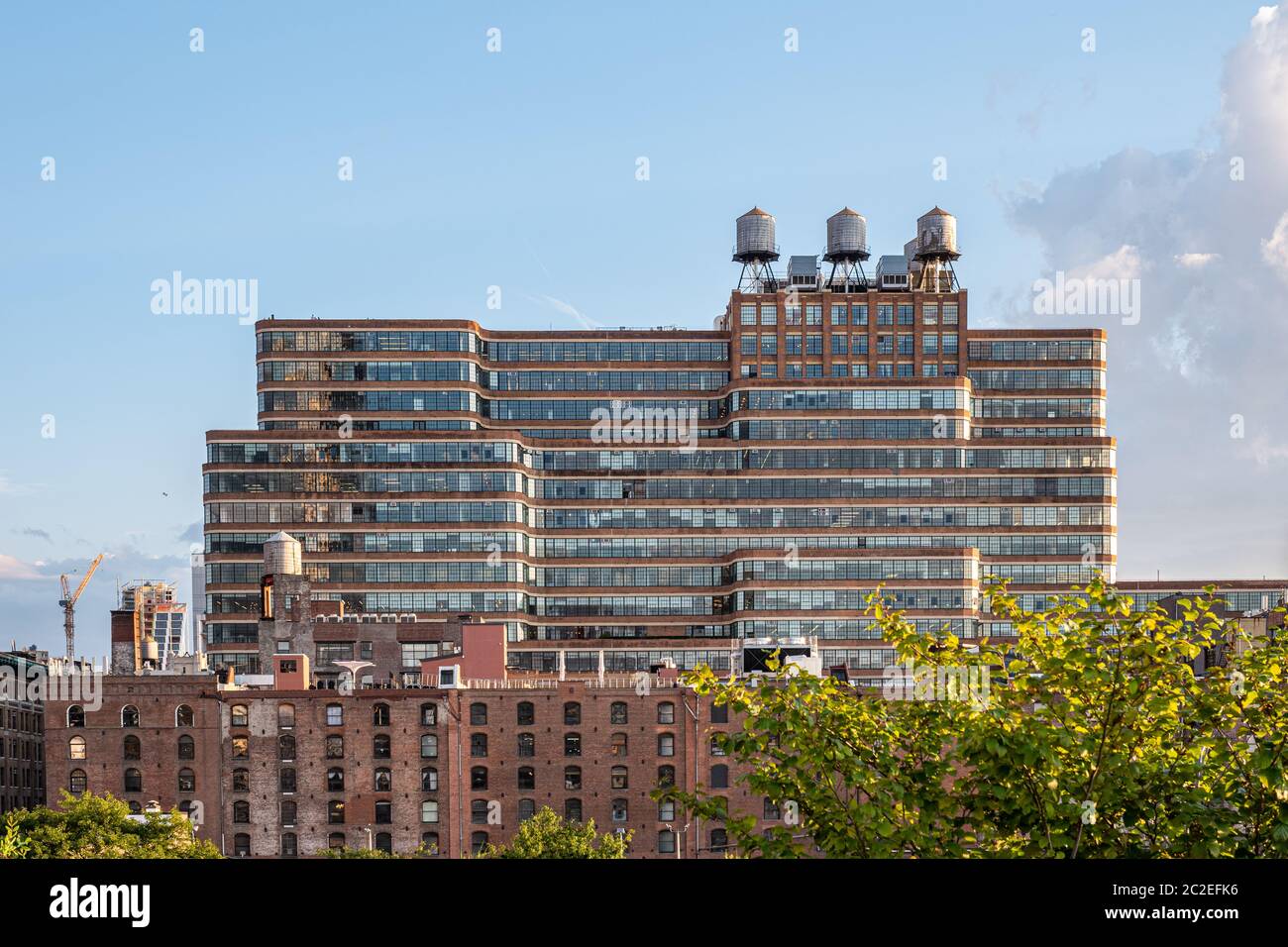 View of the High Line in Manhattan Summer Stock Photo