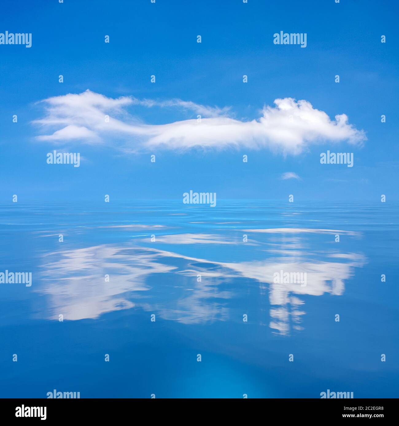 blue sky with white cloud over the sea Stock Photo - Alamy
