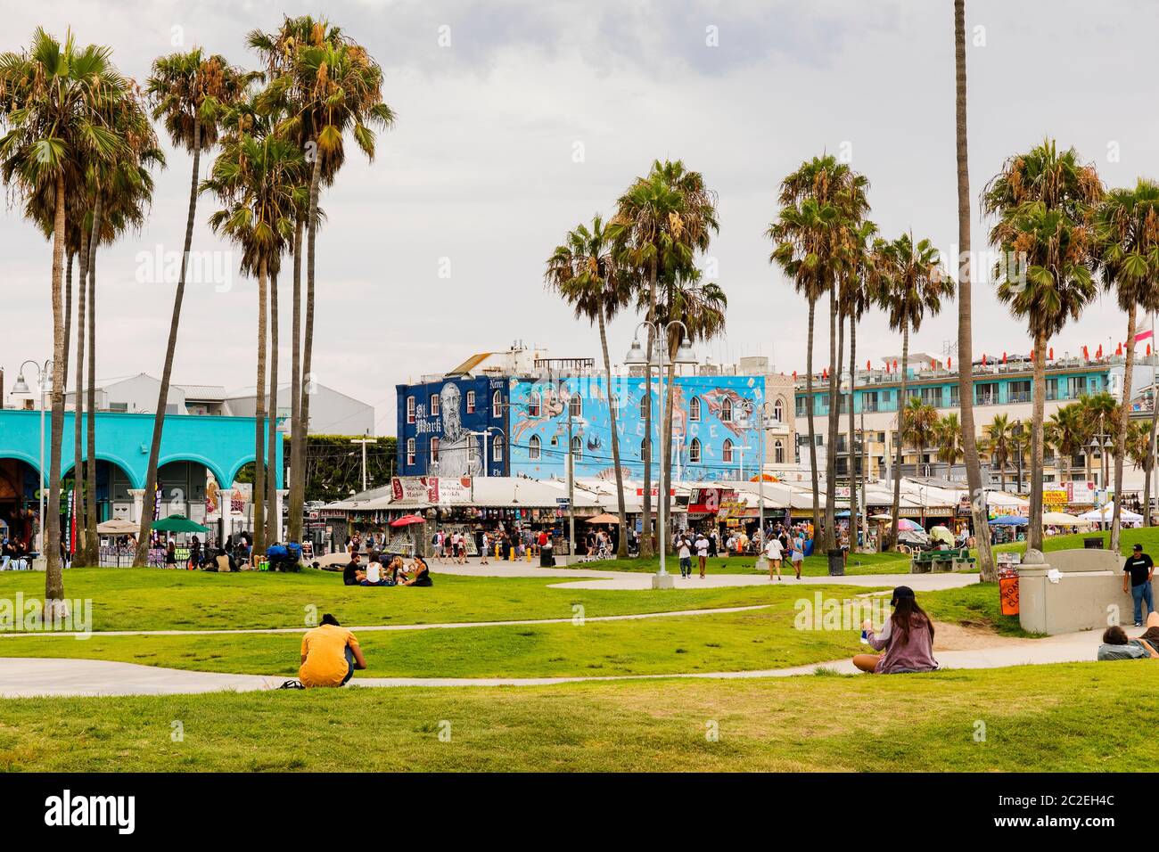 Lazy afternoon just hanging out in Venice Beach, California. Stock Photo