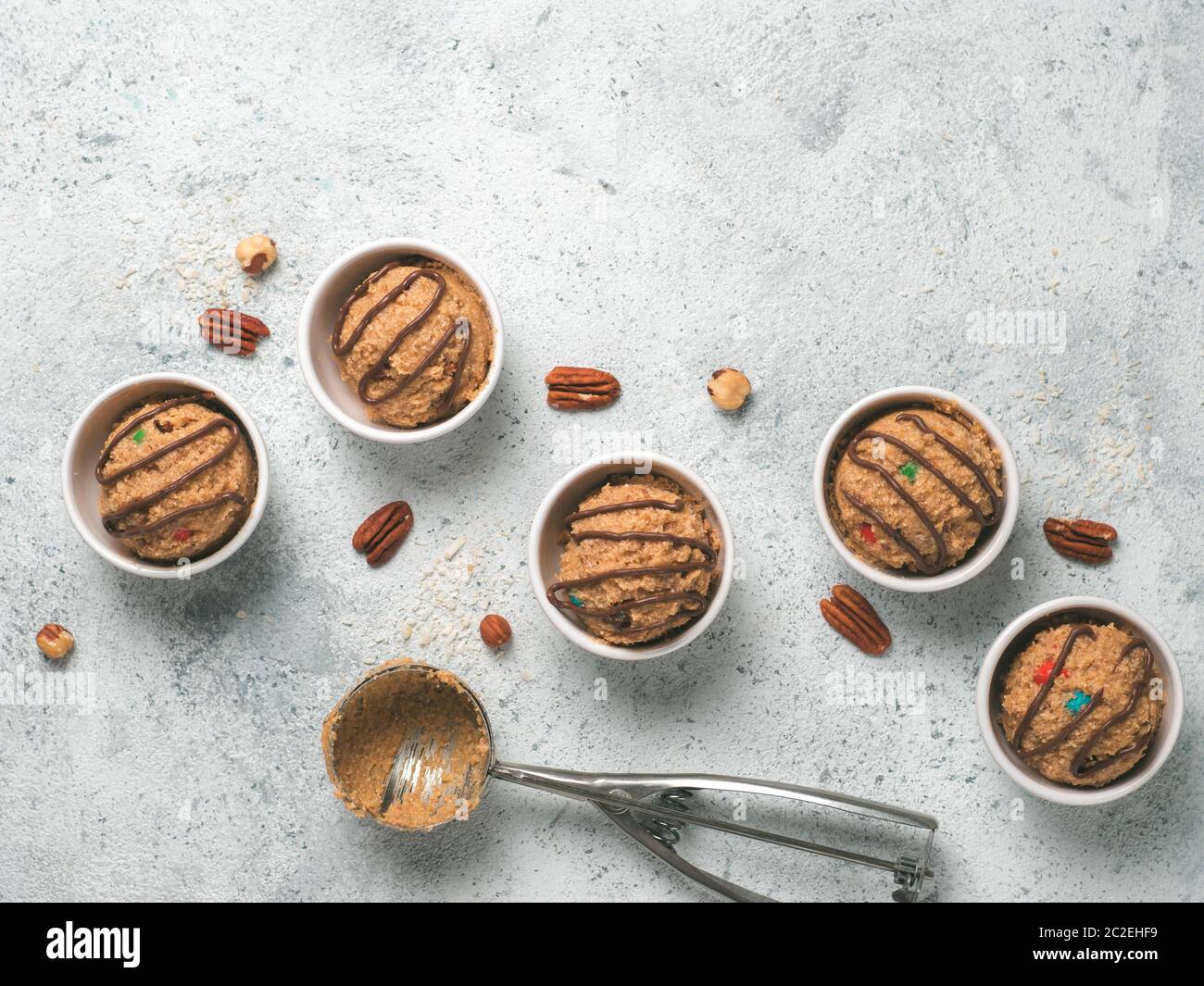 eatable raw monster cookie dough Stock Photo