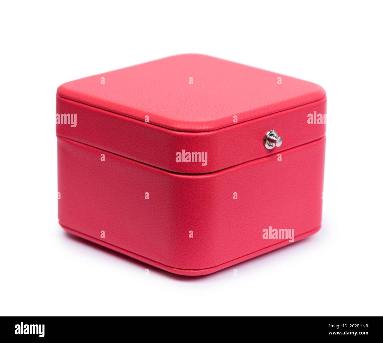 Red gift chest box isolated on white background Stock Photo - Alamy