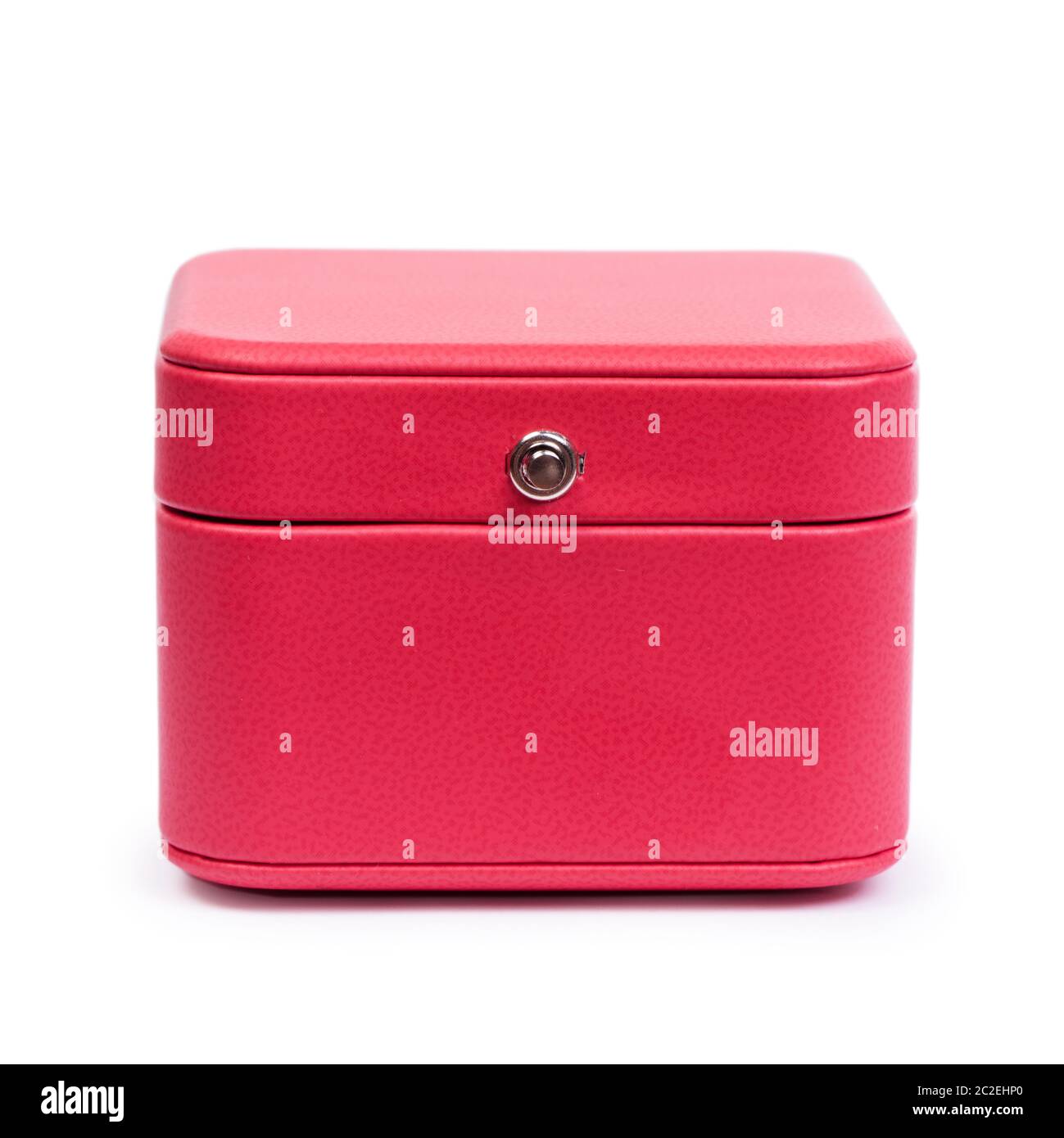 Red gift chest box isolated on white background Stock Photo - Alamy