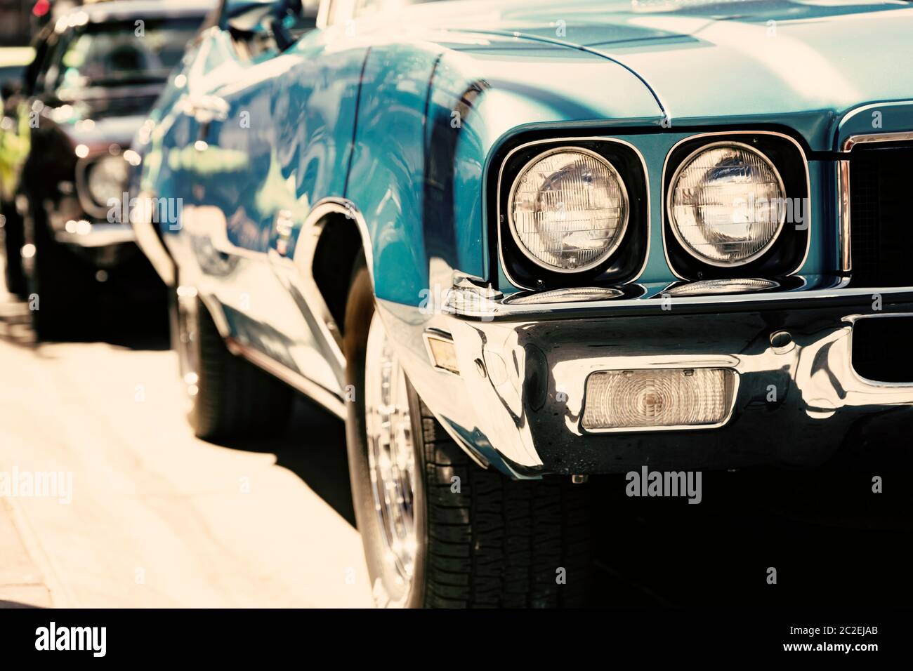Classic American car street display Stock Photo