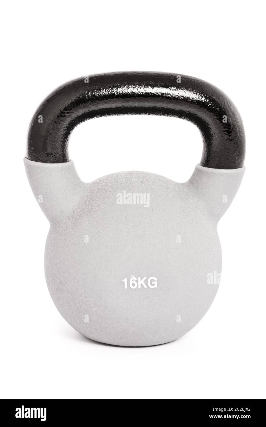 Kettlebell isolated on a white background Stock Photo - Alamy