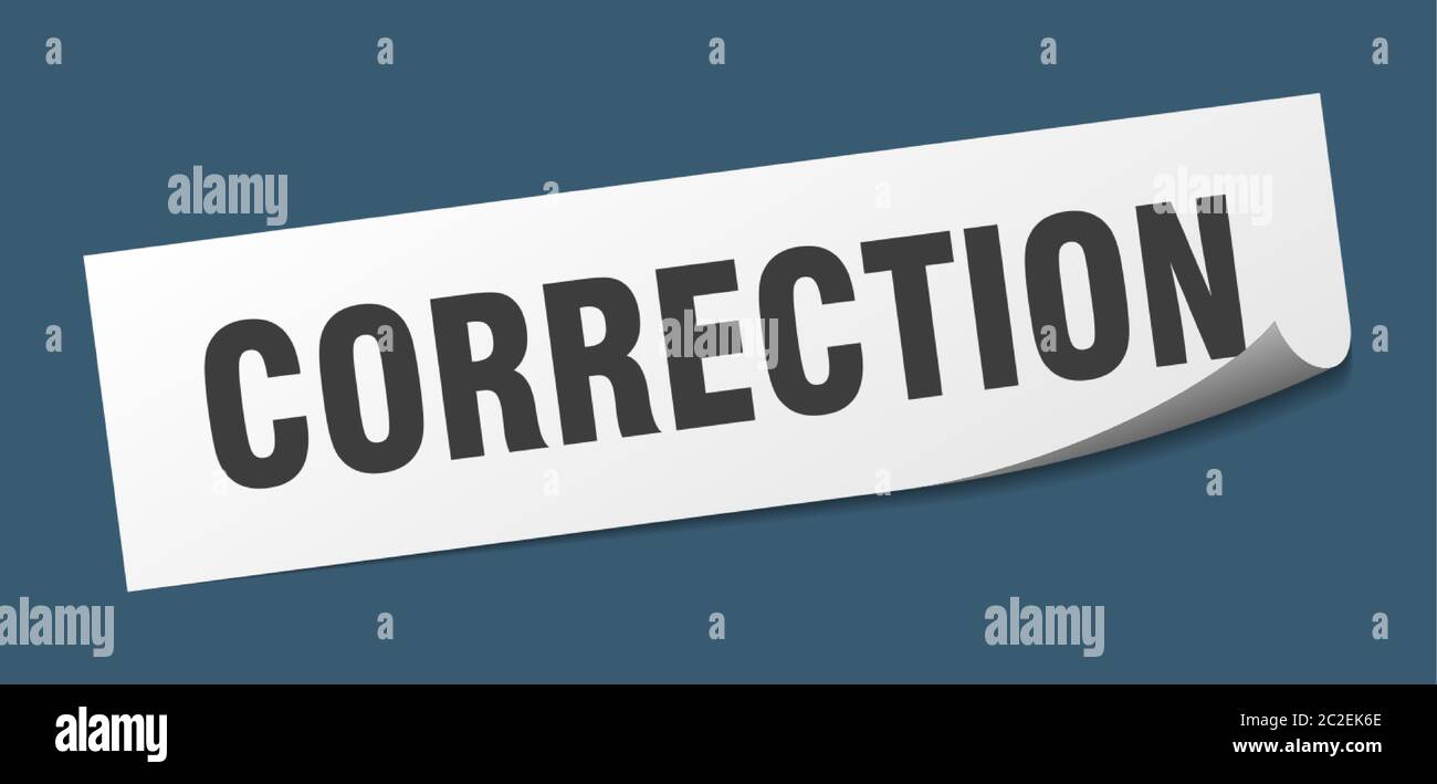 Correction square isolated sign hi-res stock photography and images - Alamy
