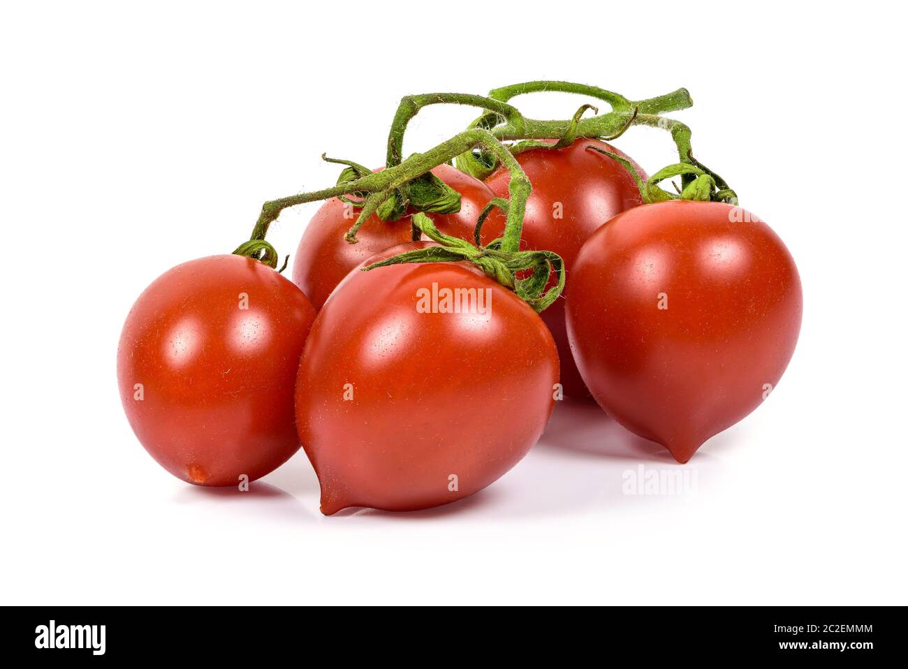 Bunch of cherry tomatoes isolated on white background Stock Photo - Alamy