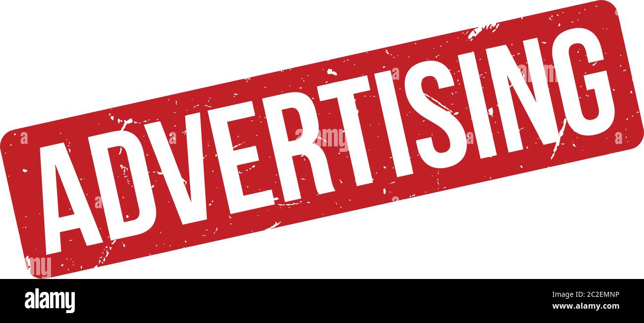 Advertising Grunge Rubber Stamp On White Background Stock Vector Image ...