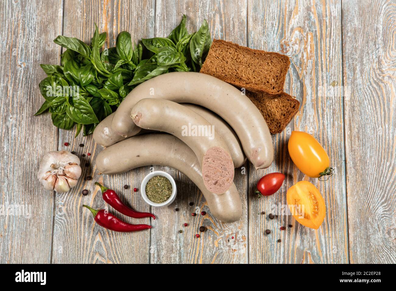Ham And Vegetables Stock Photo