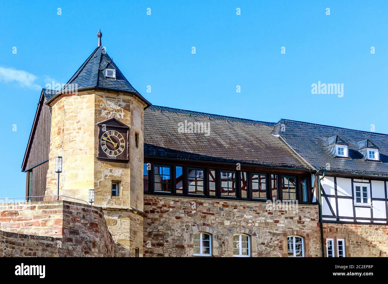 The Fortress Waldeck, high above the Edersee in Hesse, Germany Stock Photo