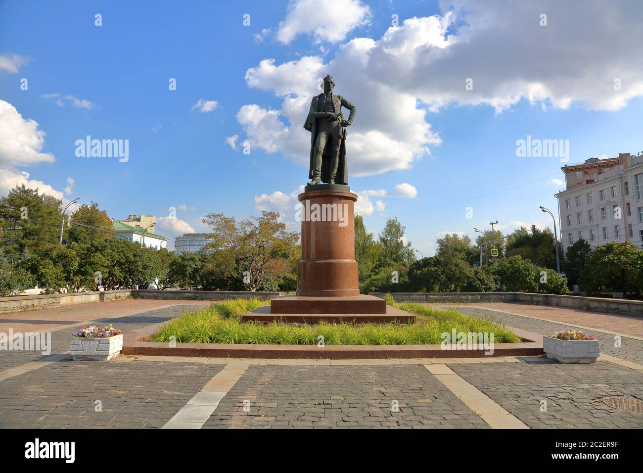 Monument to Alexander Suvorov, Moscow, Russia Stock Photo