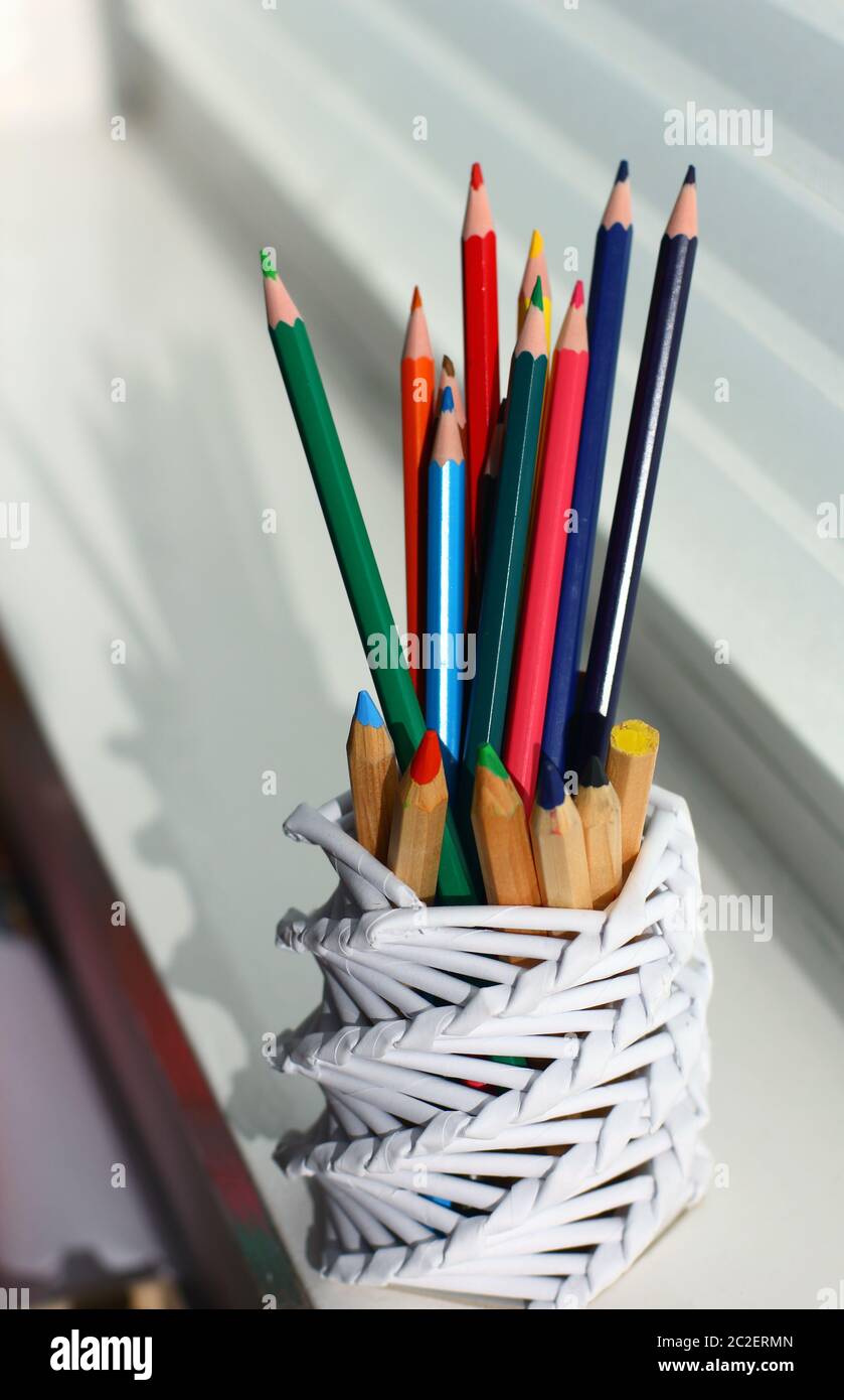 Colored pencils Stock Photo
