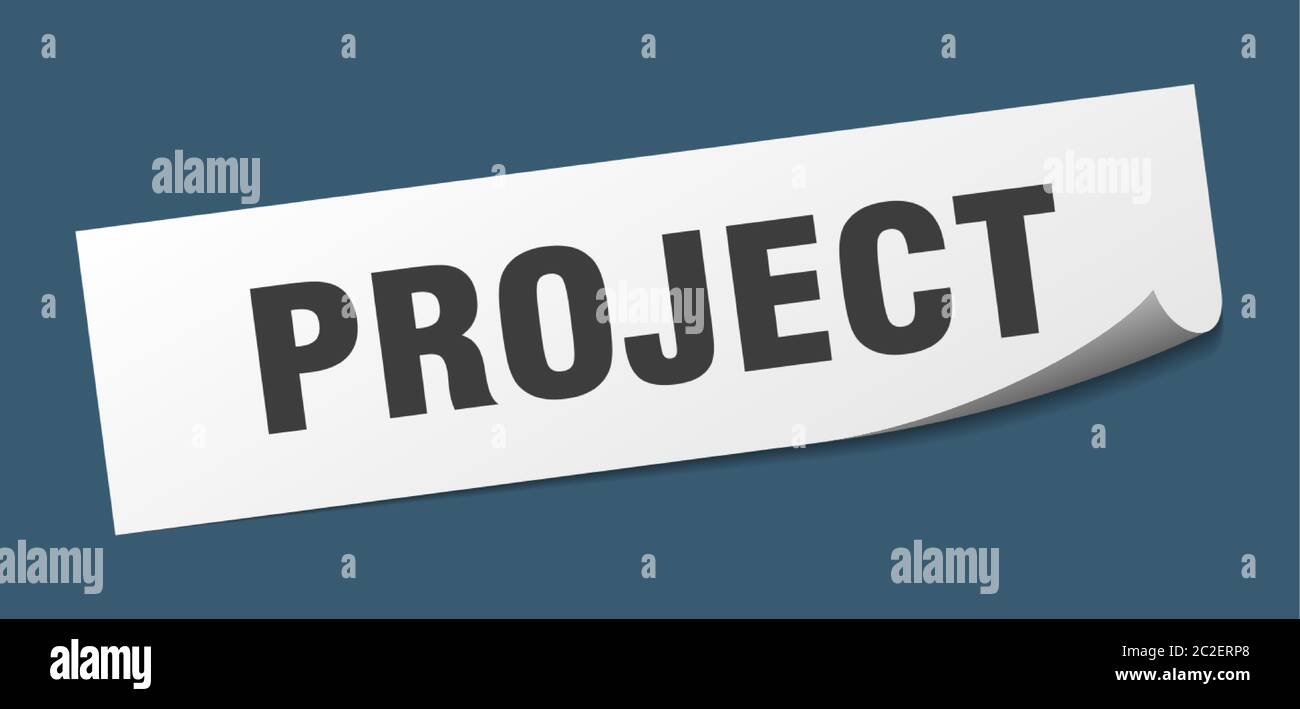project sticker. project square isolated sign. project label Stock ...