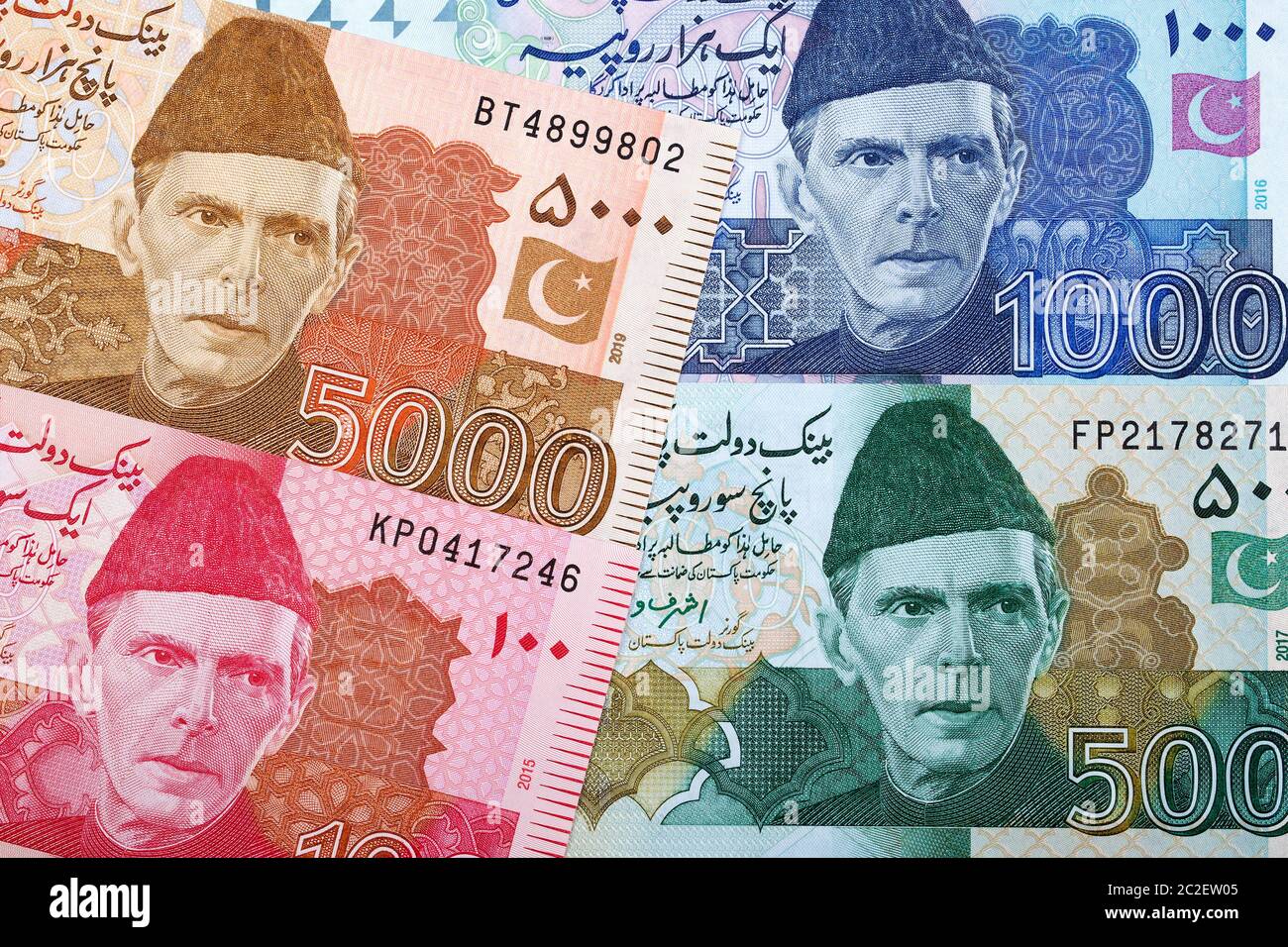 Pakistani Rupee a background Stock Photo