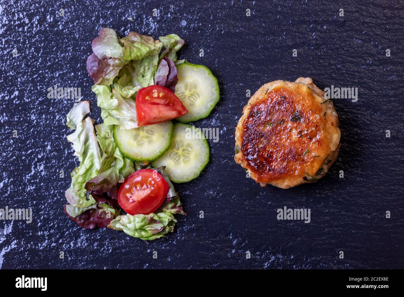 bavarian kaspressknoedel a cheese dumpling Stock Photo
