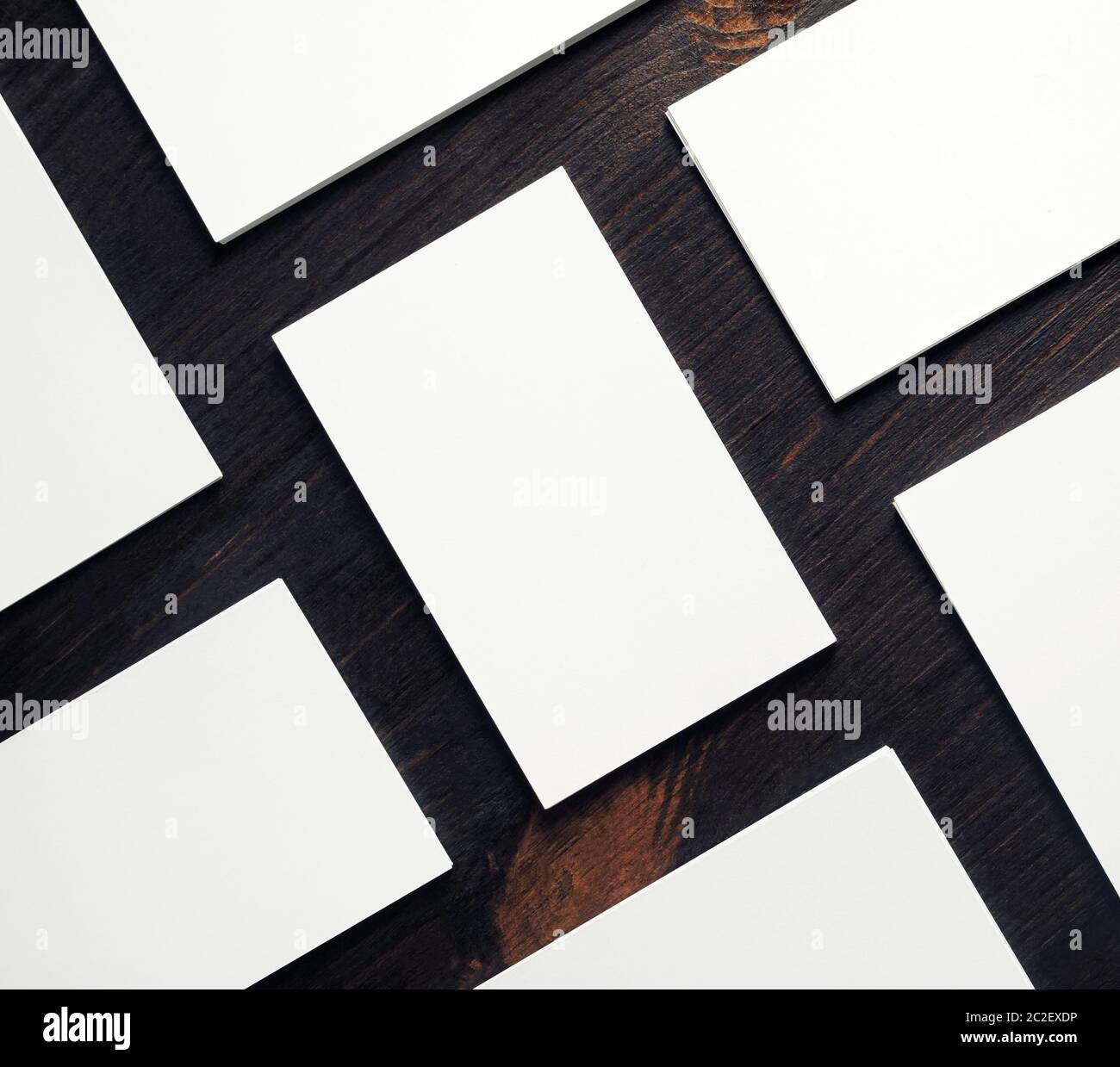 Blank Business Cards Template On Wood Table Background Copy Space For Blank business cards template on wood table background copy space for