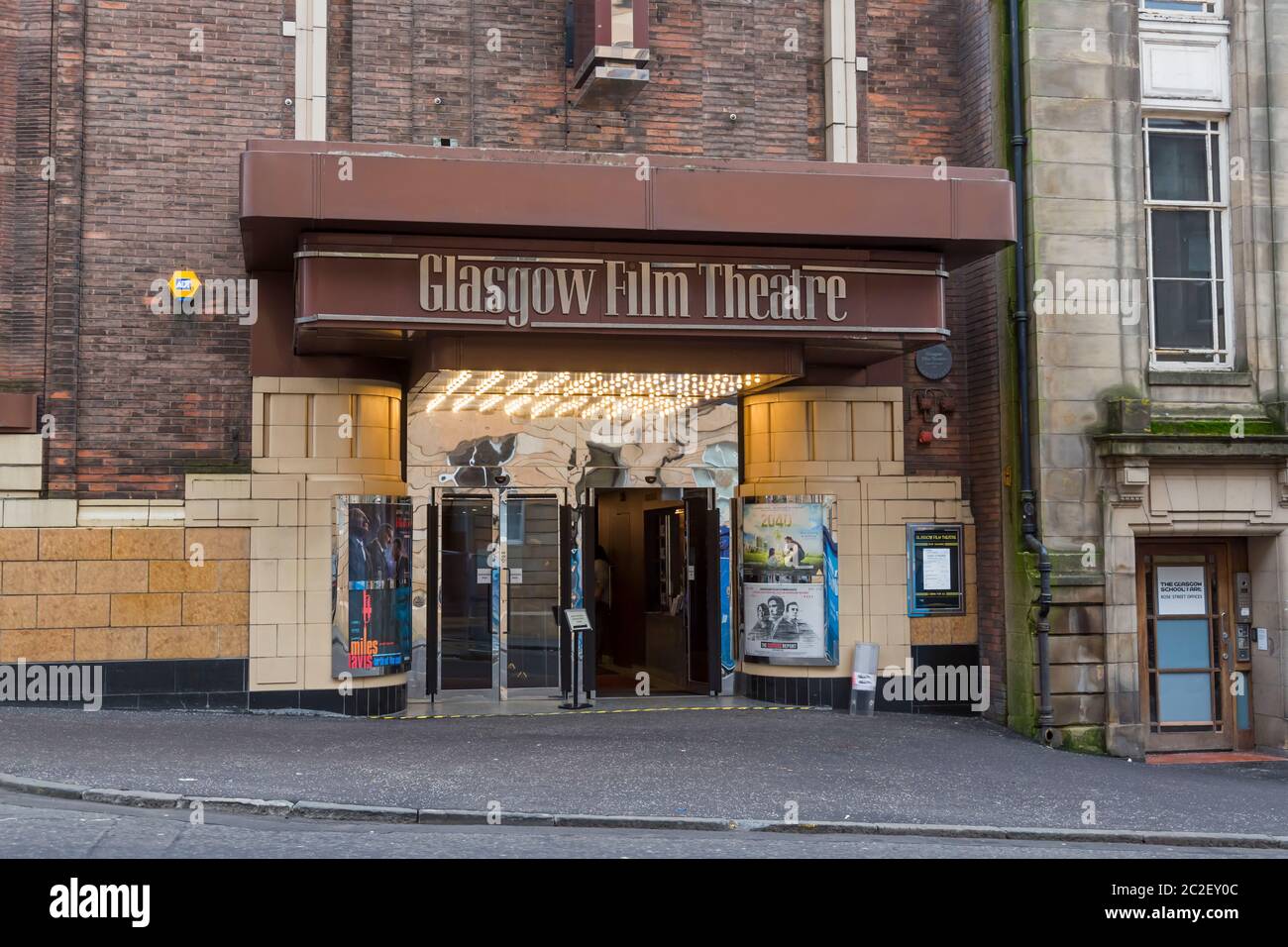 Glasgow Film Theatre entrance on Rose Street in Glasgow city centre, Scotland, UK Stock Photo