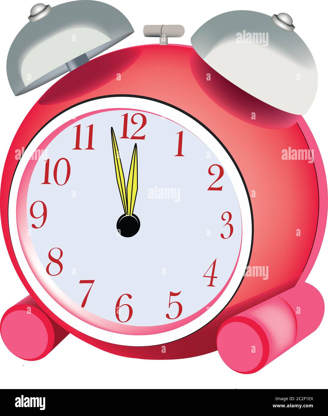 red chamber alarm clock with manual recharge Stock Photo