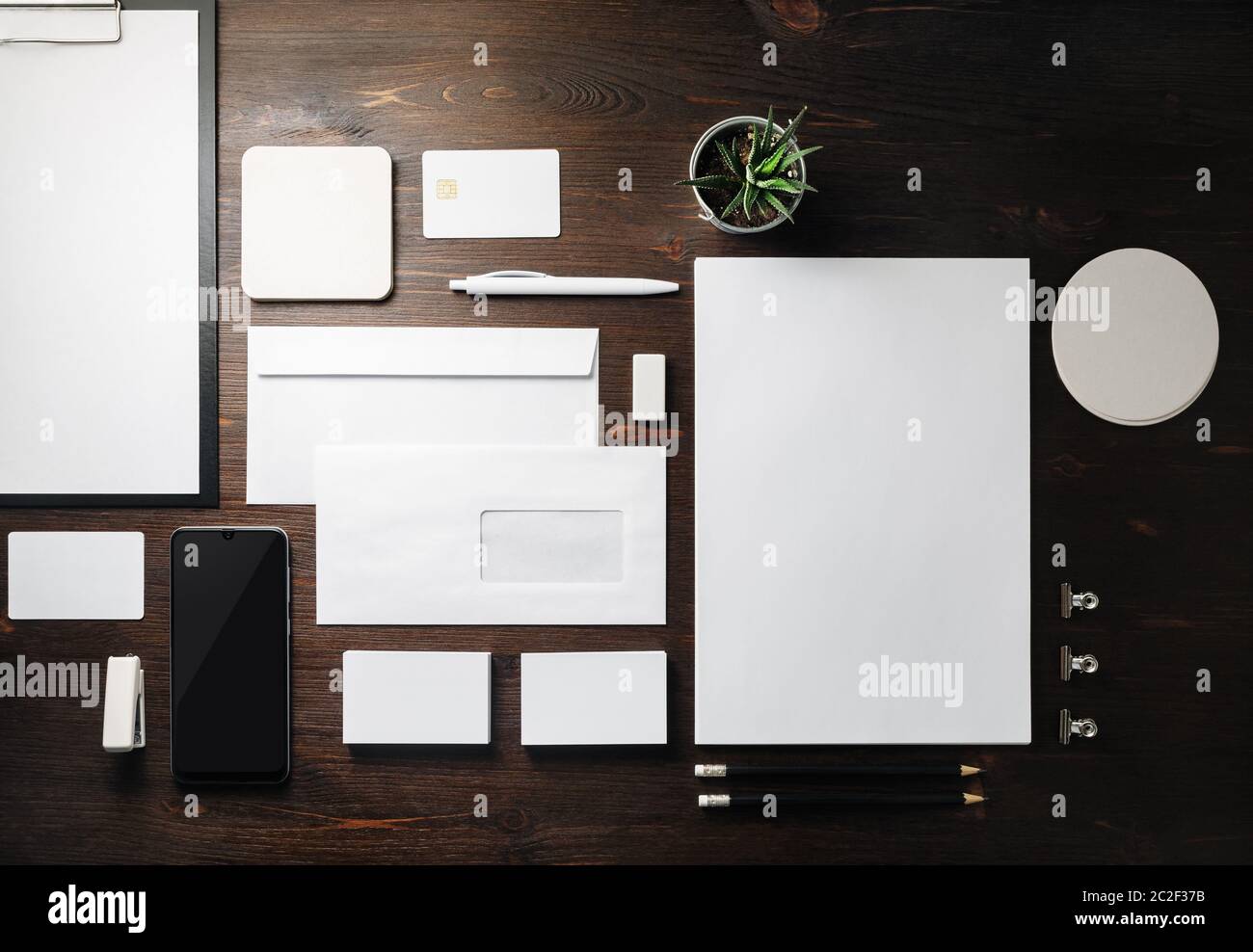 Blank stationery set Stock Photo Alamy