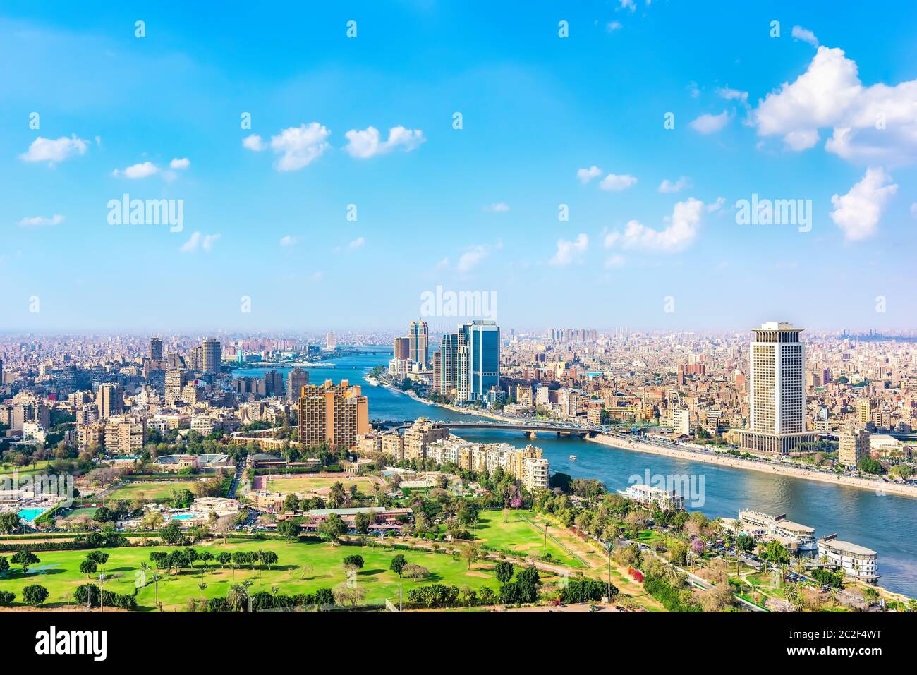 Aerial view on modern Cairo and river Nile at summer day, Egypt Stock Photo  - Alamy