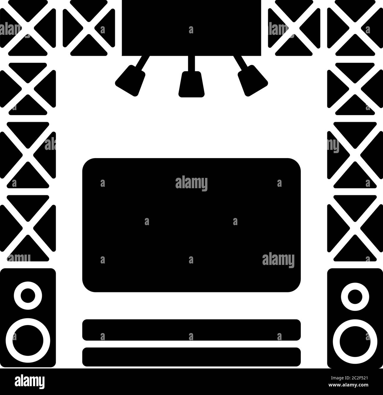 Entertainment center glyph icon Stock Vector Image & Art Alamy