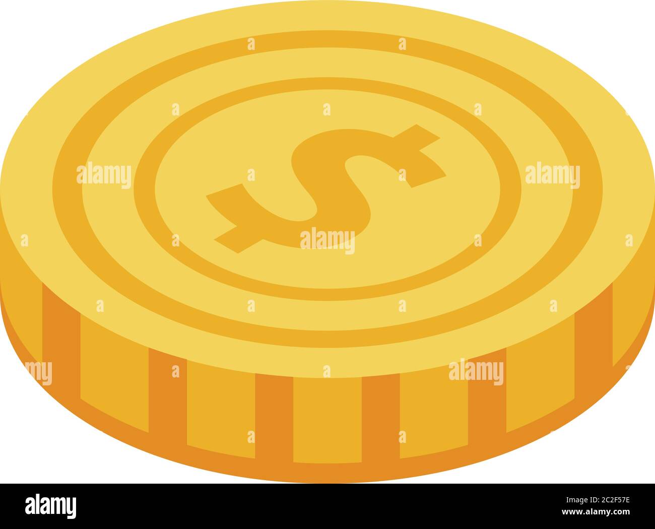 Gold coin icon, isometric style Stock Vector Image & Art - Alamy