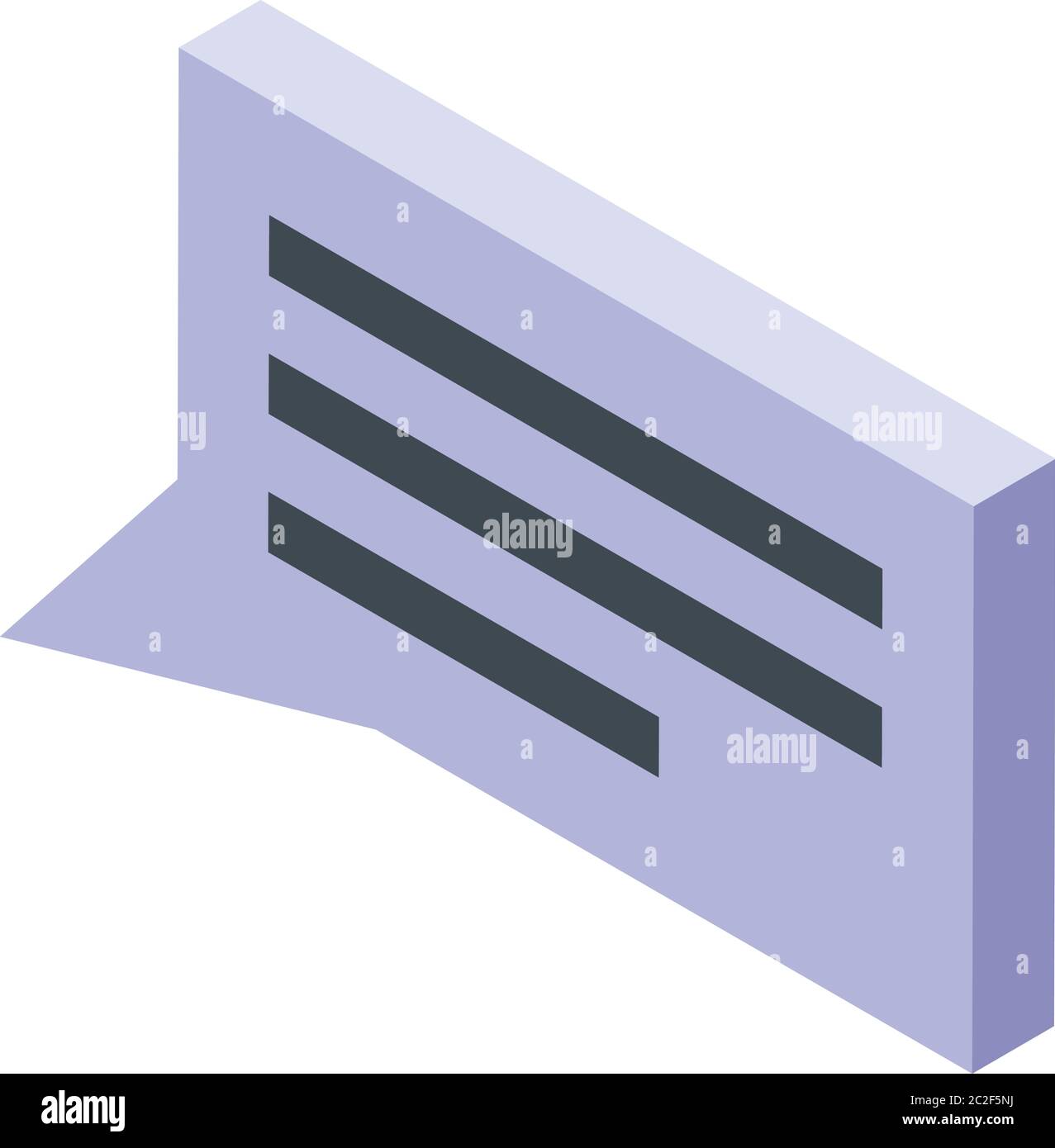 Personal guard chat icon, isometric style Stock Vector