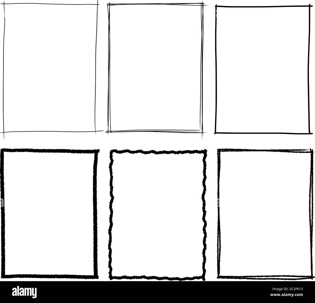 Hand drawn vector set of vintage old grunge doodle sketchy ornamental ...