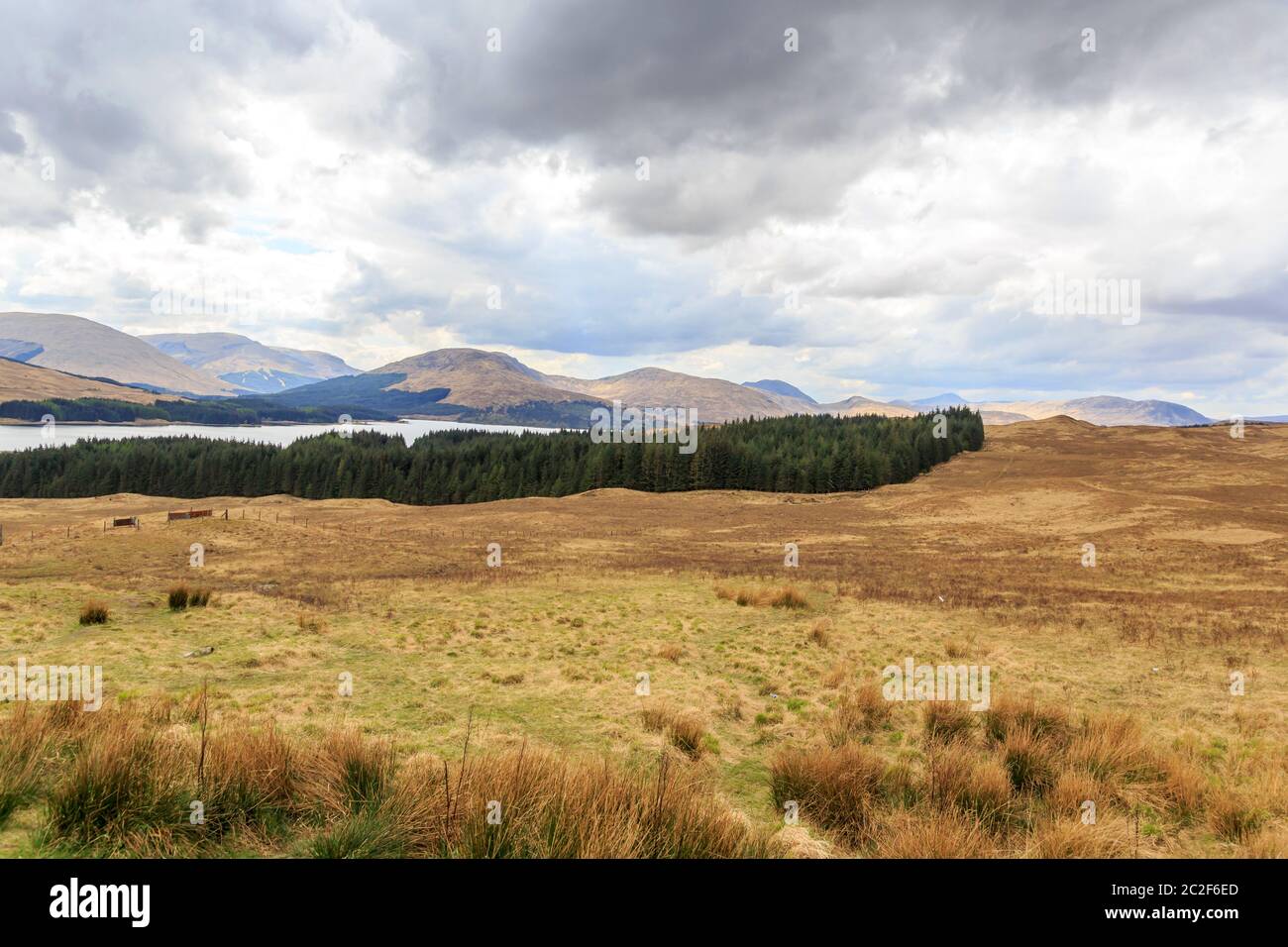 View towards Loch Tulla, Agyll and Bute, Scoltland Stock Photo