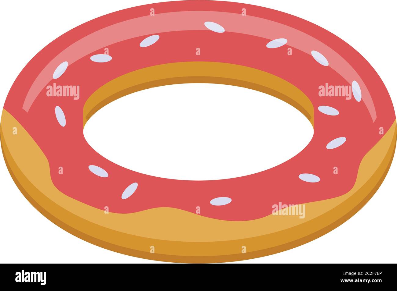 Policeman donut icon, isometric style Stock Vector