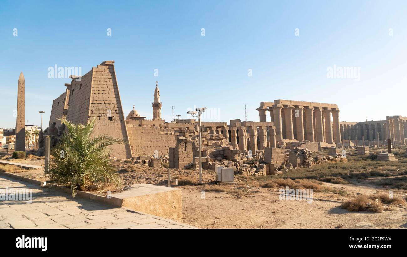 Luxor Temple in Luxor, Egypt. Luxor Temple is a large Ancient Egyptian