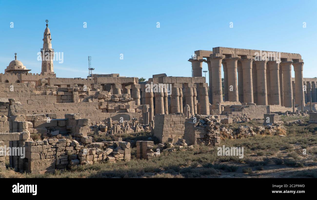 Luxor Temple in Luxor, Egypt. Luxor Temple is a large Ancient Egyptian