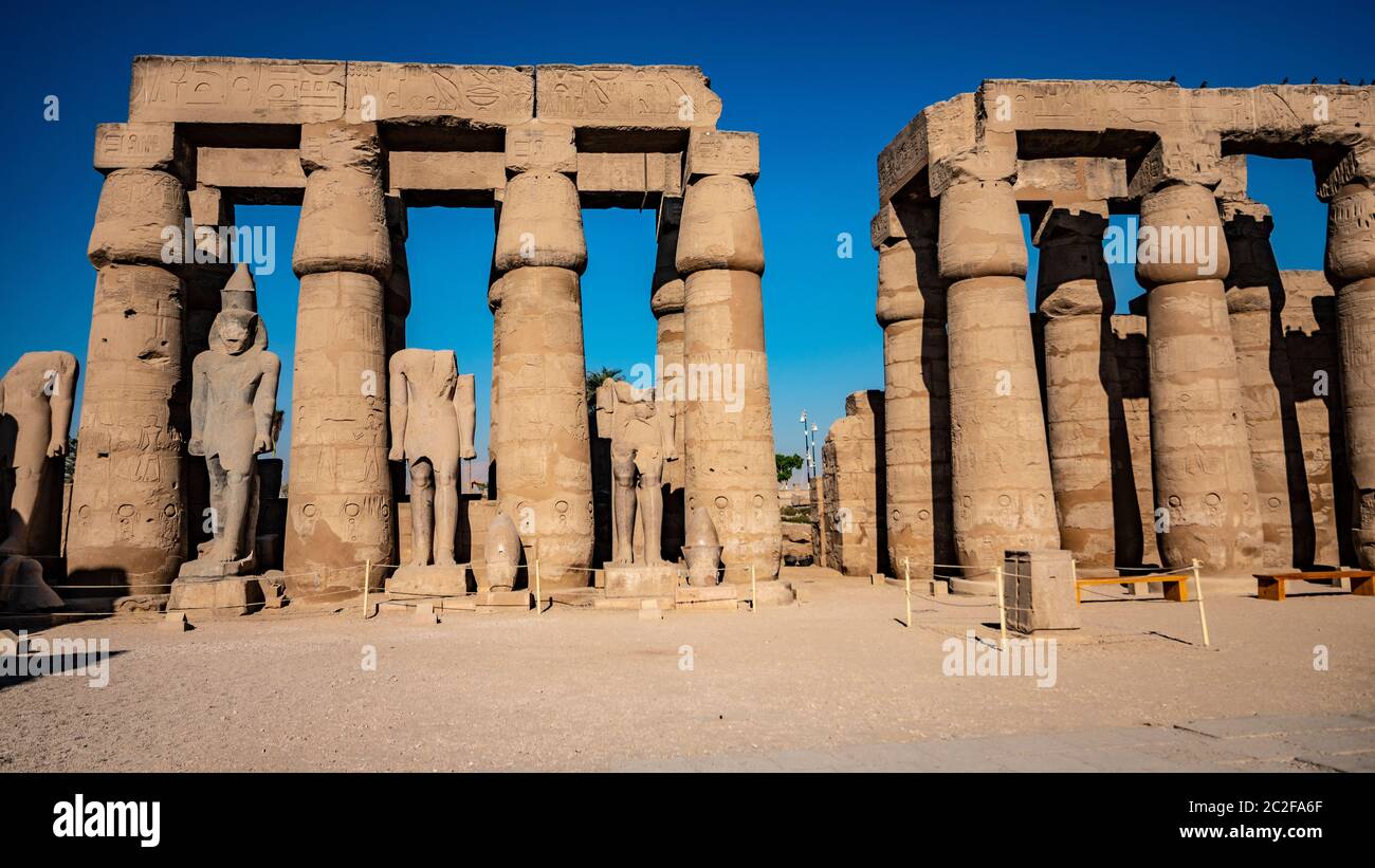 Luxor Temple in Luxor, Egypt. Luxor Temple is a large Ancient Egyptian