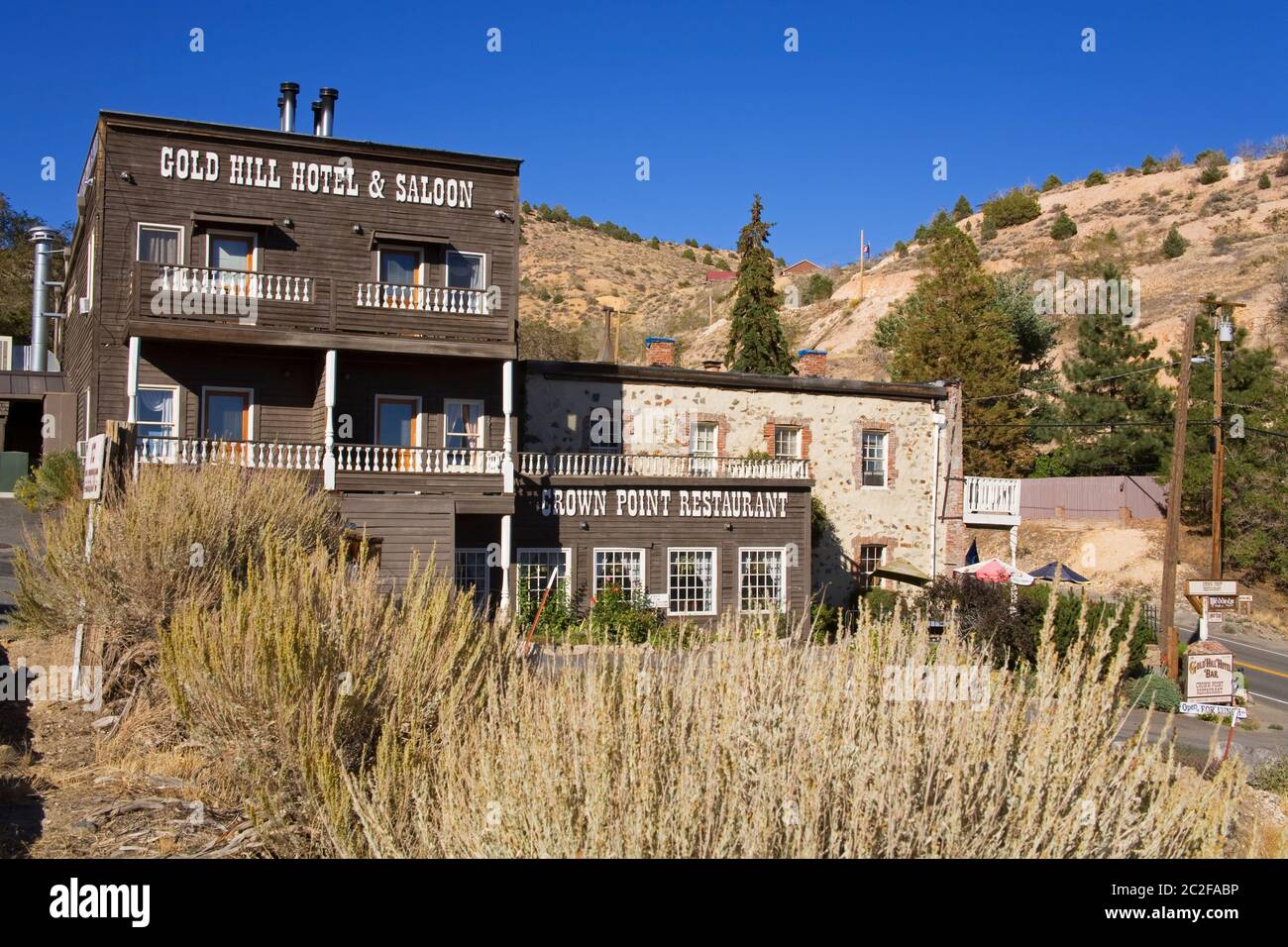 Gold Hill Saloon & Hotel near Virginia City, Nevada, USA (Nevada's oldest hotel Stock Photo Alamy