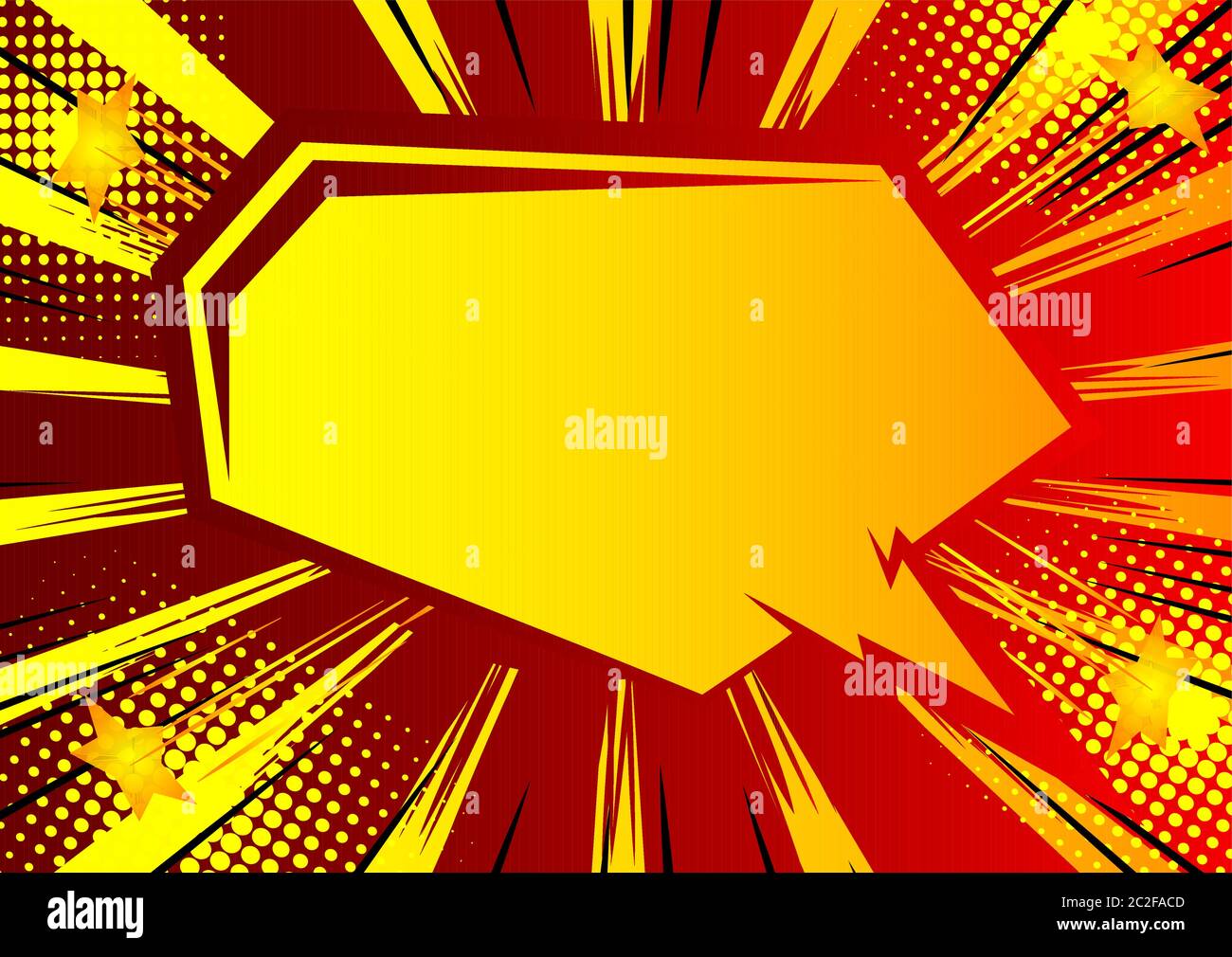 Cartoon design colored background with speech bubble. Comic book