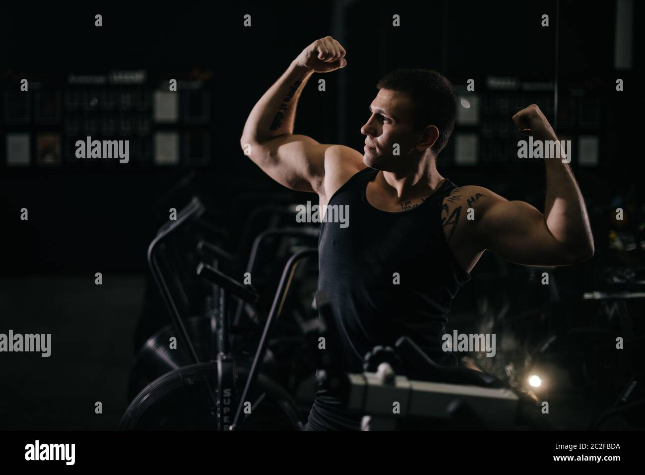 Muscular Strong Man With Perfect Beautiful Body Wearing Sportswear Standing In Pose Champion Stock Photo Alamy Muscular Strong Man With Perfect Beautiful Body Wearing Sportswear Standing In Pose Champion Stock Photo Alamy