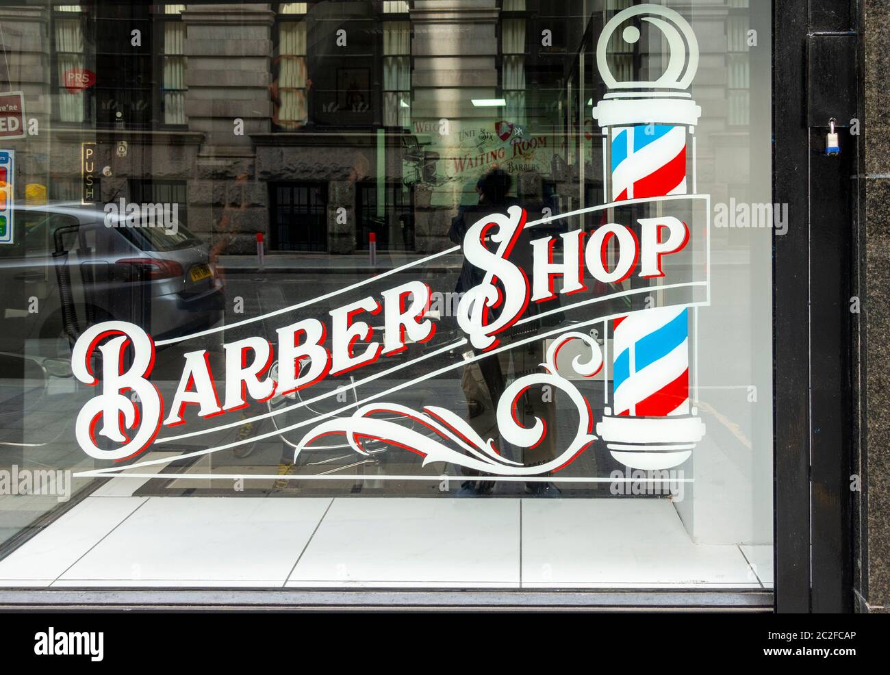 Barber shop in Liverpool Stock Photo Alamy