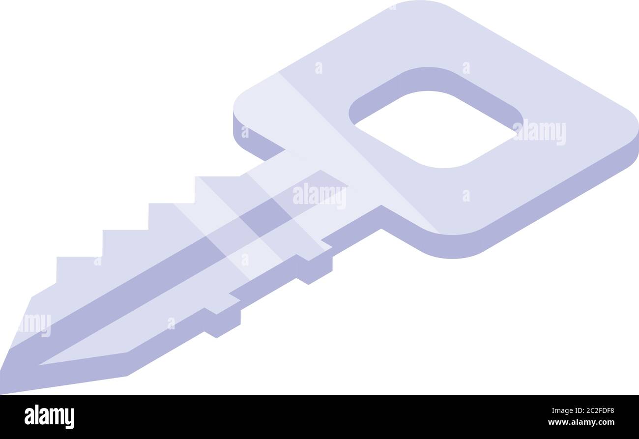Safe key icon, isometric style Stock Vector