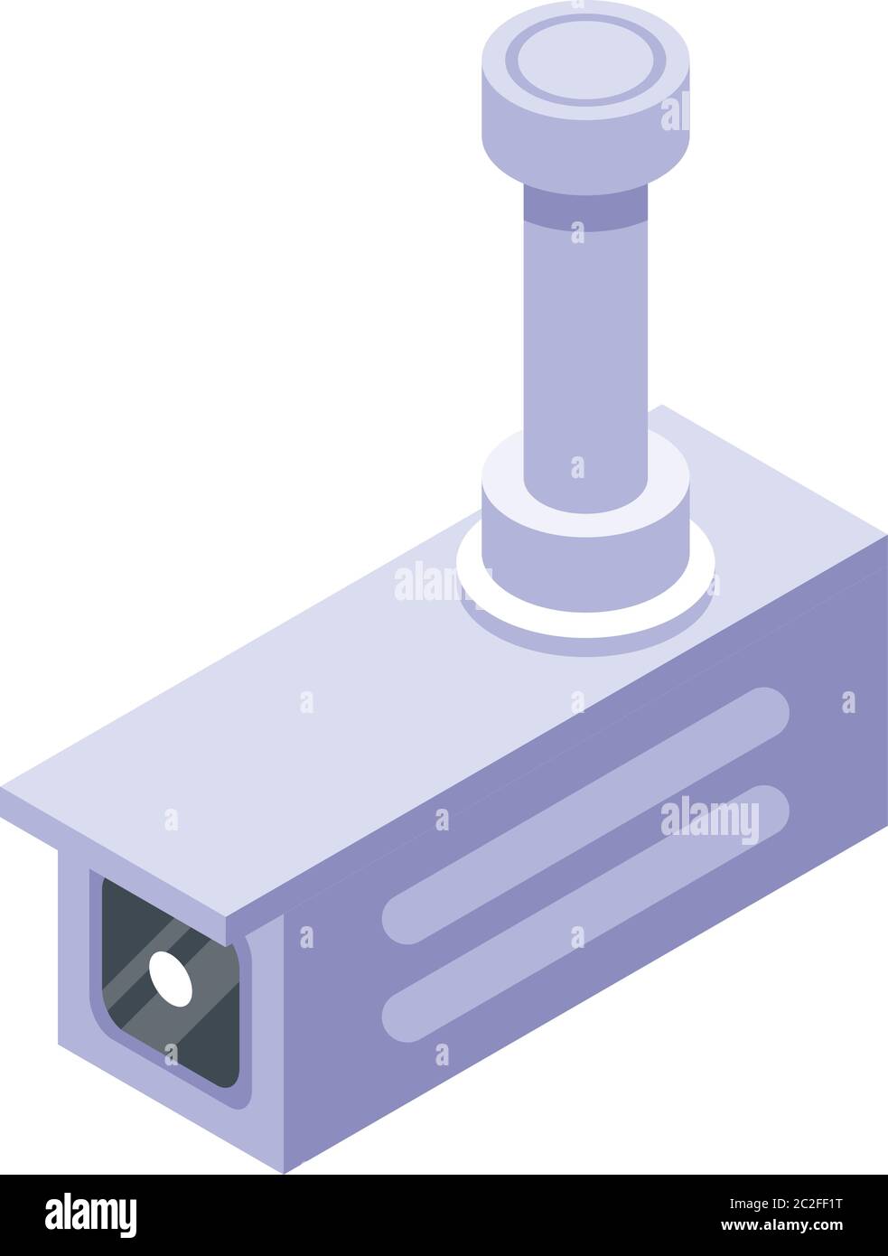 Security camera icon, isometric style Stock Vector